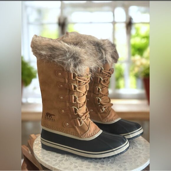 Sorel Joan of Arctic Insulated Waterproof Winter Snow Boots Faux Fur Women’s 10 - Picture 1 of 11